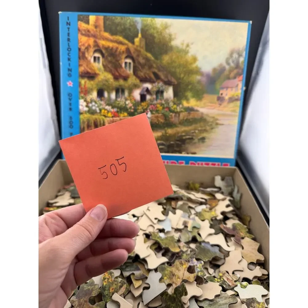 Vintage Perfect Picture Puzzle - Cottage by the River